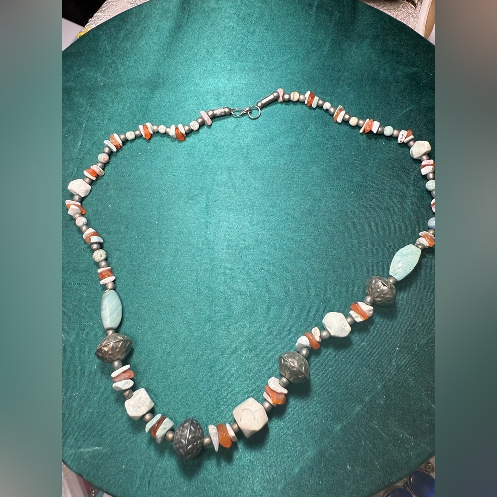 Source Unknown Earthy Tones Beaded Necklace‎
